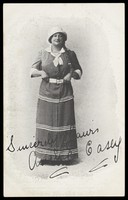 view An actor in drag costume as "Auntie Casey".