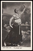 view Malcolm Scott in character as "Salome". Photographic postcard, 191-.