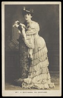 view K. Scott-Barrie in character as "The entertainer". Process print, 190-.