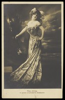 view Max Jenss, in drag. Photographic postcard, 191-.