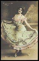 view Julian Eltinge in drag. Coloured photographic postcard, ca. 1907.