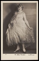 view Billie Manders in drag. Photographic postcard, 192-.