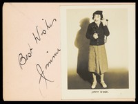 view Jimmy O'Dea in character as Mrs. Biddy Mulligan. Photograph, 195-.