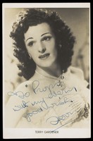 view Terry Gardener in drag. Photograph, 1946.