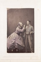 view Two men, one in drag, posing in disagreement. Photograph, 189-.