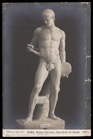 view The Discobolus. Photographic postcard, 191-.