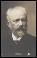 view Pyotr Ilyich Tchaikovsky. Photographic postcard, 191-.