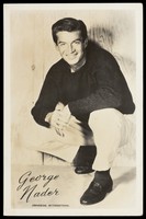 view George Nader. Photographic postcard, 195-.