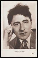 view Jean Cocteau. Photographic postcard by Intran Studio, 192-.
