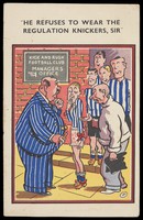 view An effeminate footballer insists on wearing feminine sportswear. Colour process print, 194-.