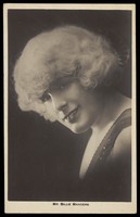 view Billie Manders in character. Photographic postcard, 192-.