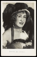 view Jimmy De Lancy in drag. Photographic postcard, 195-.