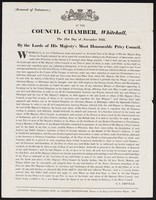 view At the council chamber, Whitehall, the 21st day of November 1831 / by the Lords of His Majesty's Privy Council ; C.C. Greville.