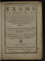 view Hydrographia, exame de pilotos ... Com os roteiros de Portugal pera o Brasil, Rio di Prata, etc / [Manoel de Figueiredo].