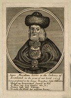 view Anna Macallame, a bearded woman. Line engraving.