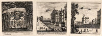 view The garden at Liancourt. Etching by I. Silvestre.