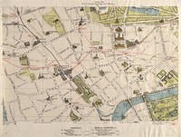 view A map of London: showing sites of medical interest in Chelsea and Kensington. Coloured lithograph, 1913.