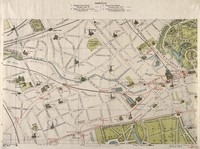 view A map of London: showing sites of medical interest in Paddington and north Kensington. Coloured lithograph, 1913.