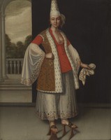 view A Turkish woman. Oil painting by a French or Dutch (?) painter, 17th century.