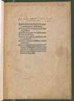 view Fasciculus medicine. [F.1a.tit:] Fasciculus medicine in quo continentur: videlicet. ... [F.40b] Hecanothomia fuit emendata ab eximio artium ... Impressum Venetiis per Joannem et Gregorium de Gregoriis fratres. Anno domini Mccccxcv die xv Octobris / [Joannes de Ketham].