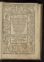 view Recettario di Galeno ottimo e probato a tutte le infirmitadi che accadeno a gli huomini et a le donne di dentro e di fuori li corpi. Con remedio di conservar la sanita e prolongar la vita, e con molte altre cose che nelli altri prima stampati non erano, et con molte belle altre recette contra la peste / Tradotto in volgare per ... Zoane Saracino.