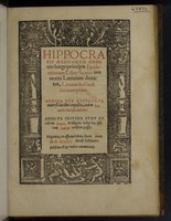 view Epidemiorum liber sextus jam recens latinitate donatus / Leonardo Fuchsio interprete. Addita est luculenta universi ejus libri expositio, eodem Leonardo Fuchsio authore. Adjecta insuper sunt ad calcem graeca, ut diligens lector haec ipsa cum latinis conferre possit.