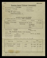 view Pensions appeal tribunal (assessment) [form] / Ministry of Pensions.