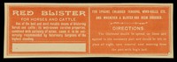 view Red blister for horses and cattle ... : for sprains, enlarged tendons, wind-galls, etc. and whenever a blister has been ordered ...