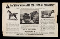 view The "Stud" medicated cod liver oil liver condiment ... / manufactured by the "Stud" Company (Manchester) Ltd.