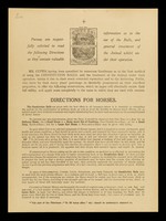 view Persons are respectfully solicited to read the following directions as they contain valuable information as to the use of the Balls, and general treatment of the animal whilst under their operation... : directions for use...