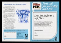 view First aid for your dog and cat / Pedigree Petfoods.