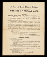 view Diseases of animals acts : rabies : London, Middlesex, and district (muzzling and control of dogs) order of 1919... / I.T. Williams.