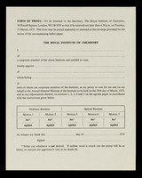 view Form of proxy / Royal Institute of Chemistry.