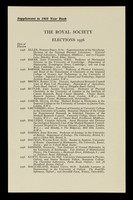 view Elections 1956 / The Royal Society.