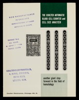 view The Coulter automatic blood cell counter and cell size analyzer : another giant step forward in the field of hematology / Coulter Electronics.