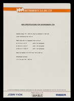 view ISA Instruments S.A. (UK) Ltd. : new specifications for Dichrograph CD6.