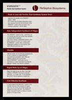 Expedite nucleic acid synthesis system / Perseptive Biosystems