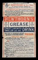 view Hewthorn's grease drink : garget, laminitis, swollen leg &c / F. Hewthorn & Co., Ltd.