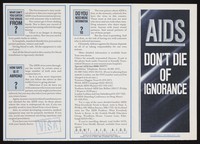 view AIDS : don't die of ignorance : government information 1987 / issued by the Department of Health and Social Security.