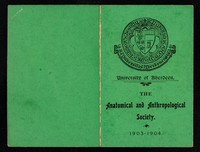 view University of Aberdeen : the Anatomical and Anthropological Society : 1903-1904 : [membership card].