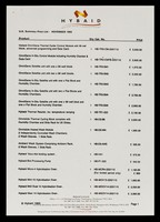 view U.K. summary price list : November 1993 / Hybaid Limited.