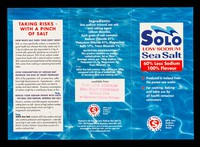 view Solo low sodium sea salt : 60% less sodium, 100% flavour... / The Low Sodium Sea Salt Co.