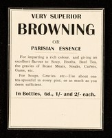 view Very superior browning or Parisian essence.