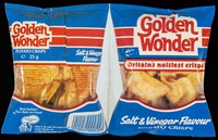 view Golden Wonder : Britain's noisiest crisps : salt & vinegar flavour potato crisps / Nigel Ball Associates Ltd.