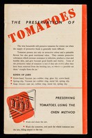 view The preservation of tomatoes / Ministry of Food.