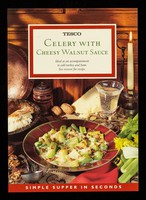 view Celery with cheesy walnut sauce : ideal as an accompaniment to cold turkey and ham : se reverse for recipe : simple supper in seconds / Tesco.