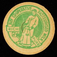 view Buy Co-operative pasteurised milk : rich, pure / [Co-operative Wholesale Society].