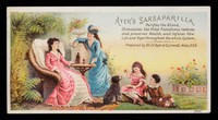 view Ayer's Sarsaparilla purifies the blood, stimulates the vital functions, restores and preserves health, and infuses new life and vigor throughout the whole system / Dr. J.C. Ayer & Co.