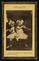 view Violet and Daisy : English Siamese twins : "if we have interested you kindly tell your friends to visit us.".