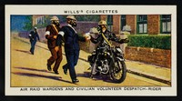 view Air raid wardens and civilian volunteer despatch-rider / W.D. & H.O. Wills.